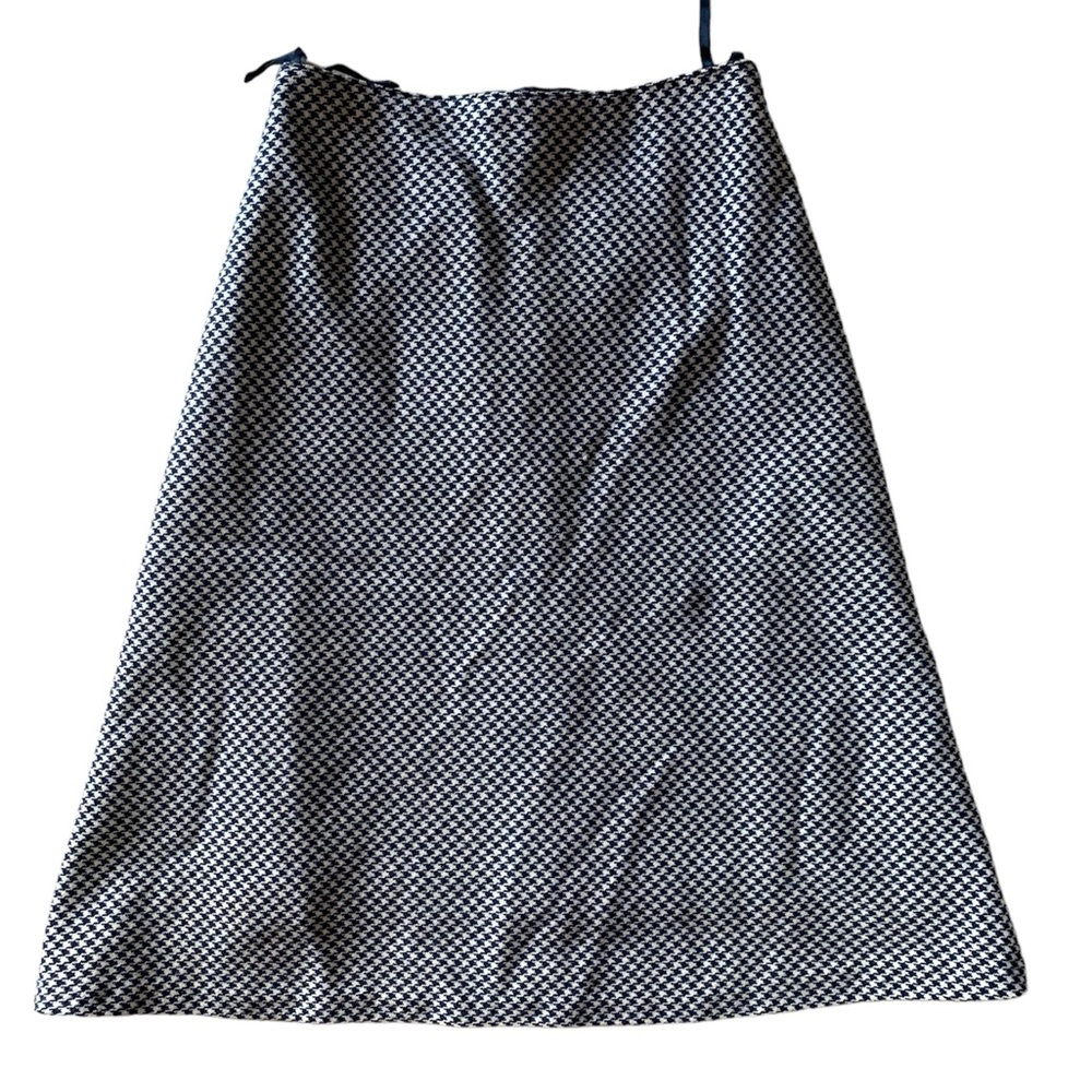 Made in Belgium women’s skirt houndstooth A-line size XS academia old money